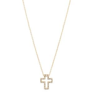 Cross Outline Pendant Necklace